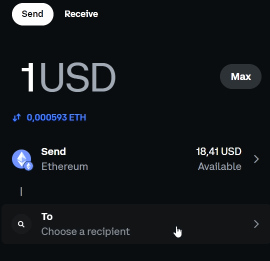 Coinbase Wallet fails to resolve the address for dperri.com